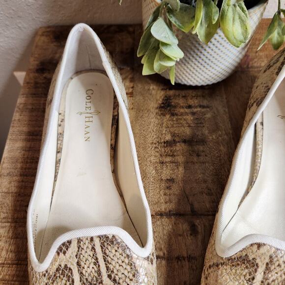 Cole Haan‎ Size 8 Women's Morgan Snake Print Slip On Flats - Picture 6 of 12